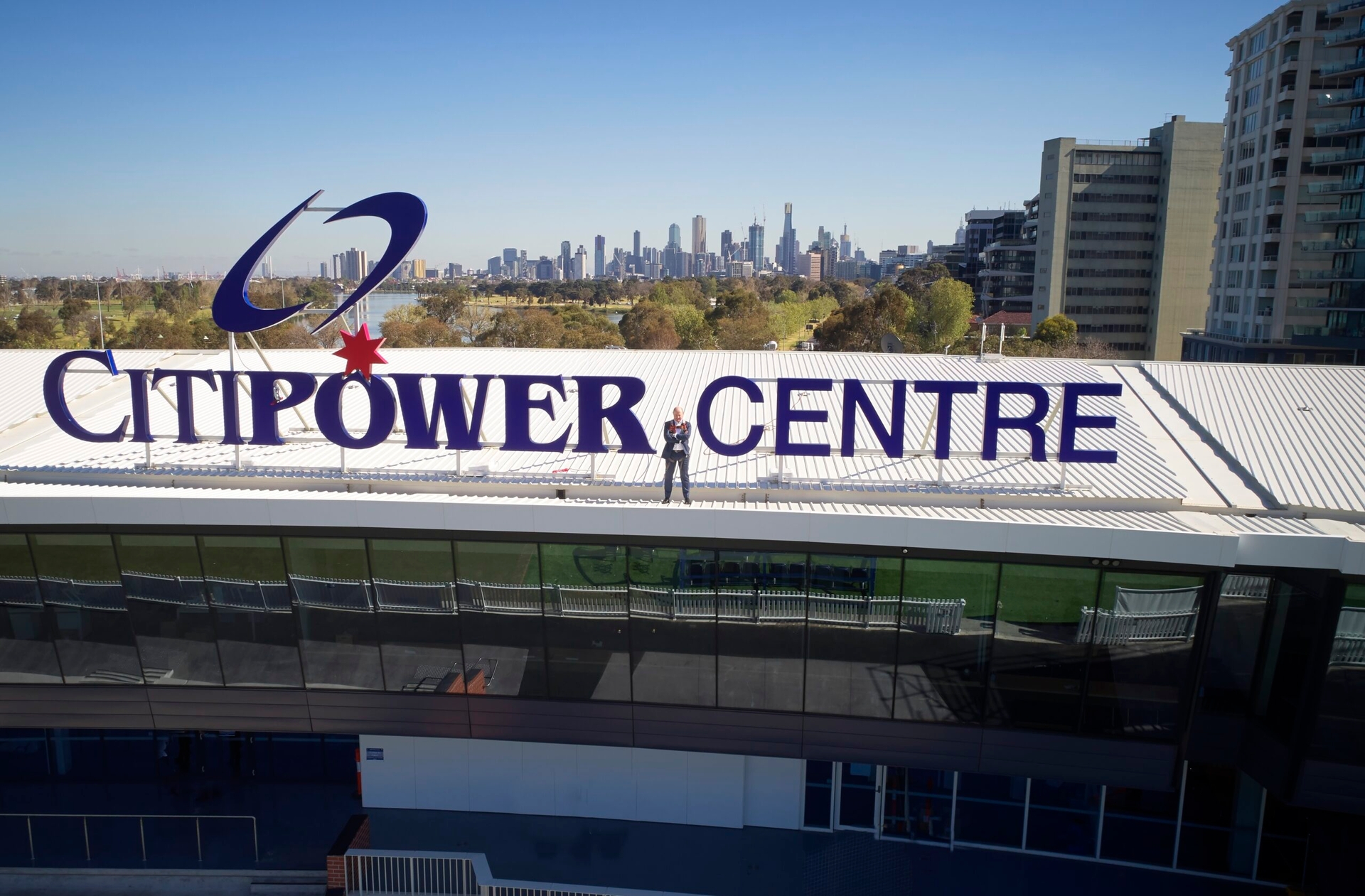 CEO Tim Rourke standing at the top of the CitiPower Centre.